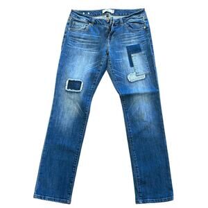 Cabi Women’s Size 6 Slim Boyfriend Jeans with Patchwork Trim